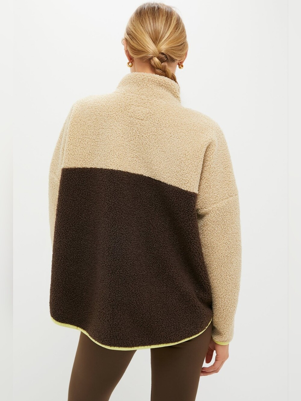 {Tnuck Sport} Brown Fleece Cady Quarter Zip - SIZE XS - Picture 4 of 16